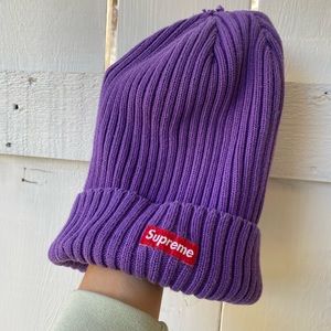 Supreme Purple beanie